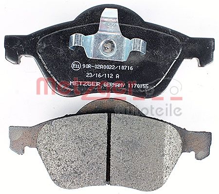 METZGER 1170155 Bremsbelagsatz, Scheibenbremse